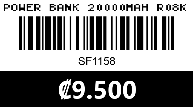 Código de barras de POWER BANK 20000MAH R08K