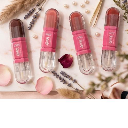 LABIAL LASTING 2 EN 1 USHAS 7008