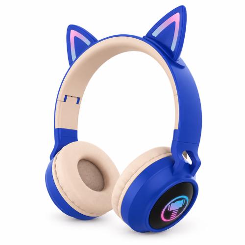 Audífonos bluetooth con orejas. WL-J26. Azul.