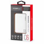 Power Bank Argom C6 Blanco. 6000mAh