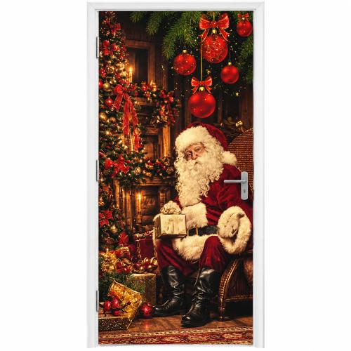 FORRO PUERTA NAVIDAD 14 90X210CM