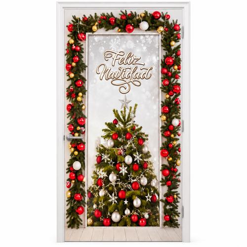 FORRO PUERTA NAVIDAD 1 90X210CM