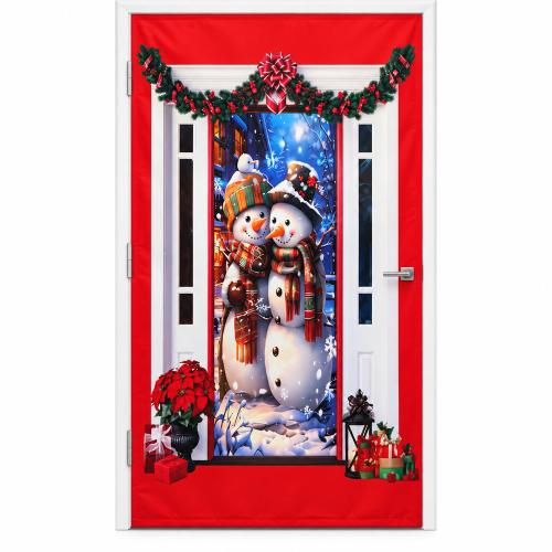 FORRO PUERTA NAVIDAD 10 90X210CM