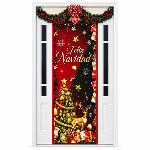 FORRO PUERTA NAVIDAD 3 90X210CM