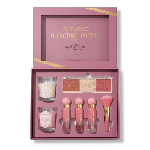 SET DE MAQUILLAJE + VELA KEVIN Y COCO KC1739